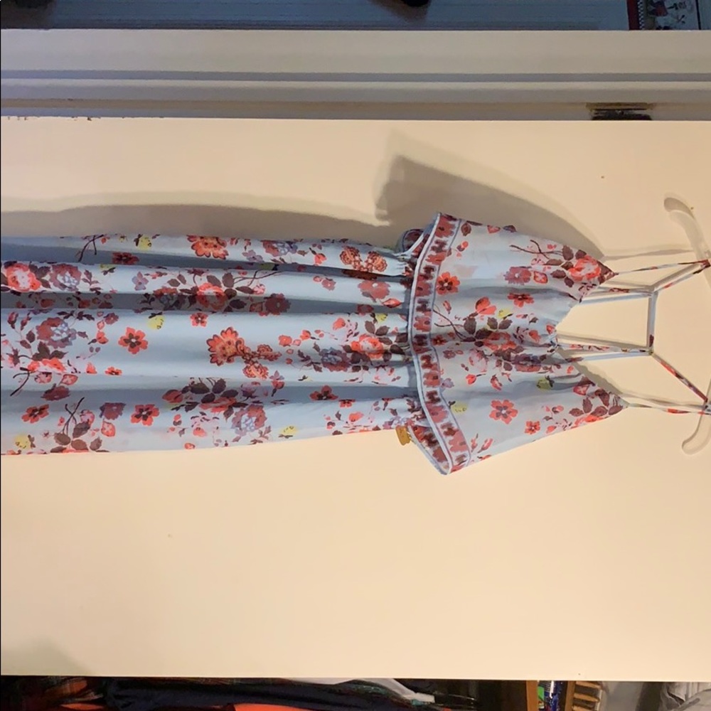Blue floral spaghetti strap maxi dress NWT - Picture 2 of 3